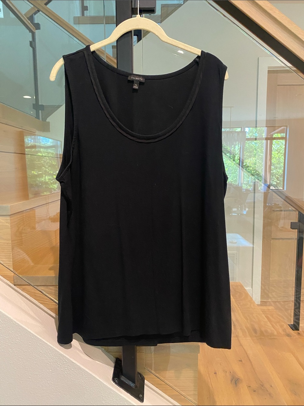 Talbots Black Scoop Neck Sleeveless Tank
